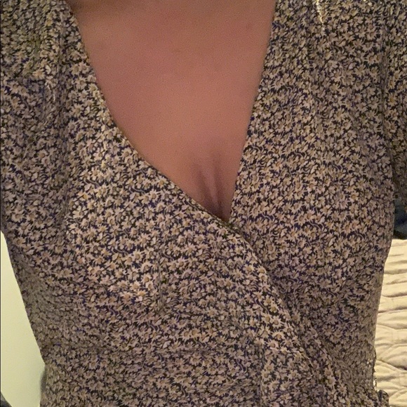 Floral Ruffle Wrap Dress - Picture 5 of 8